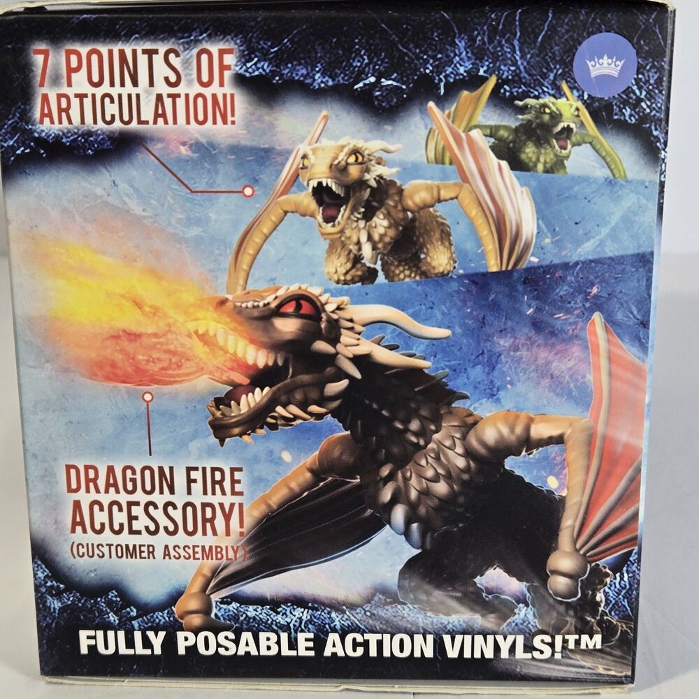 The Loyal Subjects Game Of Thrones Rhaegal Action Vinyl Figure Green Dragon NIB - Picture 6 of 8